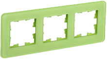 BRITE Рамка 3-мест. РУ-3-2-Бр стекло эко грин RE IEK | код BR-M32-G-41-K06 | IEK