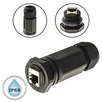 Разъём герметичный SZC RJ45M25Z1L-6B, 10BASE-T,100 BASE-T, 1000 BASE-T | код 107911 | SZC