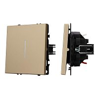 Механизм выключателя одноклавишный непроходной LED SWT-NOBE-MK01-SFPL-L-GD 230В 10А Arlight 054259