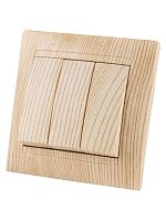 Выключатель 3-х кл. 10А сосна Лама TDM | код SQ1815-0303 | TDM