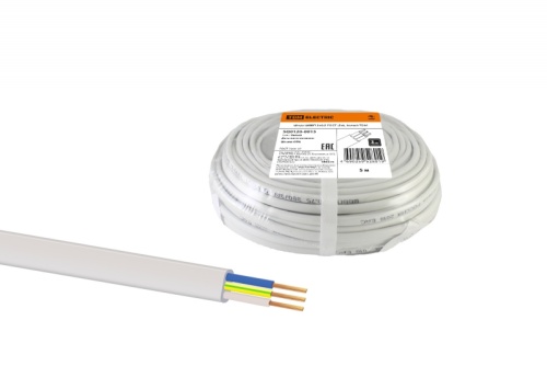 Шнур ШВВП 3х0.5 ГОСТ (5м) белый | код SQ0120-0015 | РЭМЗ ТМ Шнур ШВВП 3х0.5 ГОСТ (5м) белый | код SQ0120-0015 | РЭМЗ ТМ