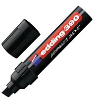 Маркер перманентный (нестираемый) EDDING 390, ЧЕРНЫЙ, скошенный наконечник, 4-12 мм, E-390/1 | код 150725 | EDDING