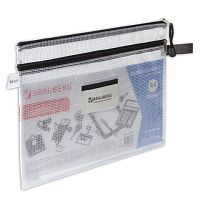 Папка-конверт на молнии А4 (335х243 мм), 2 отделения, ПВХ, прозрачная, 0,3 мм, BRAUBERG Solid, 223889 | код 223889 | BRAUBERG