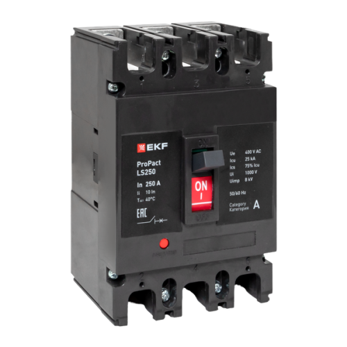 Автоматический выключатель LS250 25кА 3P 160А ProPact EKF | код mccb-250-25-3-160-ls | EKF Автоматический выключатель LS250 25кА 3P 160А ProPact EKF | код mccb-250-25-3-160-ls | EKF