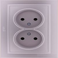 Zena сер. розетка 2-ая б/з | код 500-011000-908 | ABB