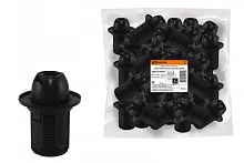 Патрон Е14 с кольцом, термостойкий пластик, черный, Б/Н TDM | код SQ0335-0058 | TDM