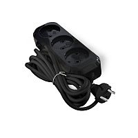 Удлинитель 3х3м без заземл. 10А IP20 Е-202 ПВС 2х0.75 АБС-пластик черн. UNIVersal 2114