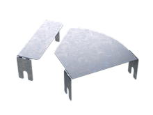 Крышка д/угла гор.изм.CPO 0-44 осн.200 | код 38012INOX | DKC