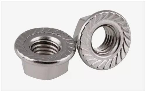 Гайка с насечкой оцинкованная, препятствующая откручиванию М12 (DIN 6923) (100 шт/уп) Промрукав | код PR08.3887 | ПРОМРУКАВ