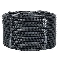 Труба гофрированная FRHF d16мм с протяжкой черн. (уп.100м) Plast PROxima | код FRHF-16 | EKF