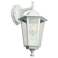Светильник садово-парковый 60Вт 230В E27 бел. 6102/PL6102 (на стену вниз) FERON 11053
