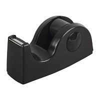 Диспенсер для клейкой ленты BRAUBERG настольный, утяжеленный, средний, черный, 11,8х5х5 см, 440142 | код 440142 | BRAUBERG