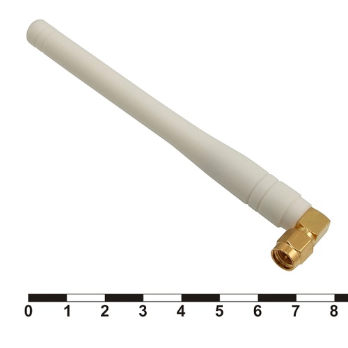 Антенна GSM RUICHI 3 дБ, 900 МГц, разъём SMA-P угловой, белая | код 87650 | Ruichi