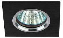 Светильник KL57 SL/BK 50Вт MR16 12В/220В точечный литой алюм. серебр./черн. | Код. Б0017255 | ЭРА