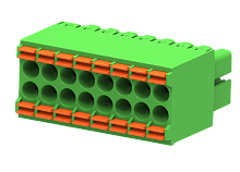 MC-DRT3.5H22P-A Разъём гнездовой MC, шаг 3.5мм,2*11 конт., зел., шт | код MC-DRT3.5H22P-A | SUPU