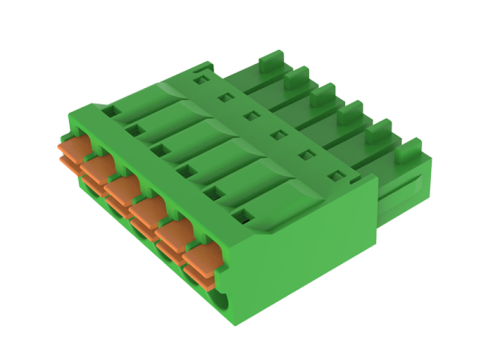 MC-RF3.81H03P Клемма MC, шаг 3.81мм, 3 конт., пруж заж., зел., шт | код MC-RF3.81H03P | SUPU