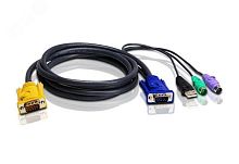 Кабель KVM VGA, PS/2, USB, 1.8 м. | код 1000175773 | Aten