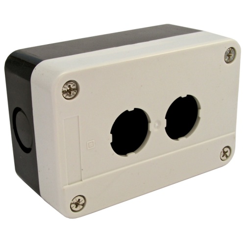 Кнопочный пост RUICHI GB2-B02, 2-х местный, IP40/IP65, 10 А, 68х105х51 мм, открытой установки, черный/серый | код 66314 | Ruichi Кнопочный пост RUICHI GB2-B02, 2-х местный, IP40/IP65, 10 А, 68х105х51 мм, открытой установки, черный/серый | код 66314 | Ruichi