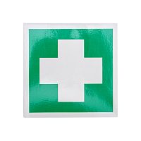 Наклейка знак медицинского назначения Аптечка первой медицинской помощи 100*100 мм Rexant | код 56-0070 | REXANT