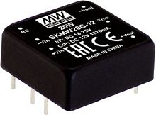 Источник питания DC-DC, 20Вт, Uвх=18…75B, Uвых=5В/4А, рег. вых=±10%Uном, вход дист. управл., изоляция 1500В DC, в корпусе 25.4х25.4х10.2мм, -40С…+85С | код SKMW20G-05 | MeanWell