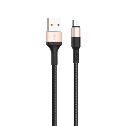 Кабель USB 2.0 hoco X26, AM/microBM, черно-золотой, 1м | код 6957531080213 | Hoco Кабель USB 2.0 hoco X26, AM/microBM, черно-золотой, 1м | код 6957531080213 | Hoco