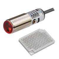 Фотодатчик на отражение, М18х1, L=74мм, срабатывание до 3м, выход PNP NO или NC, 10-30VDC, кабель | код BRQM3M-PDTA-P | AUTONICS