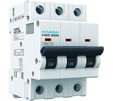 Автоматический выключатель HGD63P 3PMBS0000C 00032 3 полюса, 32А, ток к.з. 10kA, хар-ка B (STANDARD) | код 13.04.000926 | HYUNDAI