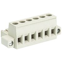 Розеточный разъем, прямой, на кабель, с монтажными фланцами, шаг 5,00 мм, 4 полюса, номинальное сечение: 2,5 мм кв., винтовая фиксация провода, 400V, 12А, без маркировки, цвет: серый, серия 8113 F OB | код 25.322.3453.0 | Wieland