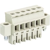 Розеточный разъем, прямой, на кабель, шаг 3,81 мм, 10 полюсов, номинальное сечение: 1,5 мм кв., винтовая фиксация провода, 250V, 8А, с маркировкой, цвет: серый, серия 8813 B VR | код 25.622.1053.0 | Wieland