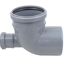 Отвод 90 град. 110 с выходом 50 прямой | код 300111050 | Политэк