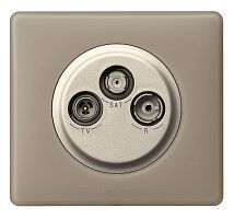 Celiane Лицевая панель для розетки телевизионной TV/FM/SAT титан | код 68585 | Legrand