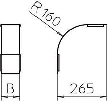 Крышка внешнего вертикального угла 90 град. 100мм | код 7130764 | OBO Bettermann