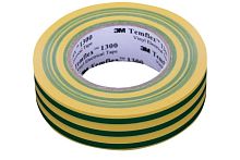 Изолента ПВХ желто-зеленая 19 мм 20 м. Temflex 1300 | код 7100080346 | 3М