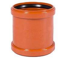 Муфта двухраструбная 110 мм для наружной канализации | код 220510 | Ostendorf