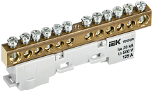 TEKFOR Шина N ноль неизолированная на универсальном держателе 8х12-12-С IEK | код TF-NN20-12-DL-K07 | IEK