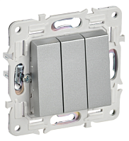 SKANDY Выключ. 3-кл. 10А SK-V11S сереб. IEK | код SK-V30-0-10-K23 | IEK