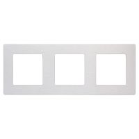 Рамка для розеток и выключателей Серия 12 12-5103-01М на 3 поста, Сатин, белый матовый | код Б0065748 | ЭРА