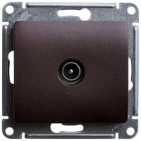 Розетка TV GLOSSA, одиночная, шоколад | код. GSL000891 | Schneider Electric