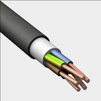 Кабель силовой ППГнг(А)-HF 5х6ок(N.PE)-0.66 однопроволочный черный (барабан) | код 0873300001 | Алюр