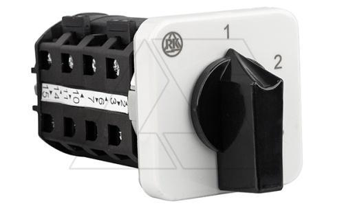 Переключатель BS 16 87 U, 2P, 20A, тип 1-2-3-4, 2NO на 1_4, на дверь, фронт IP40 | код EAC631275 | Rade Koncar