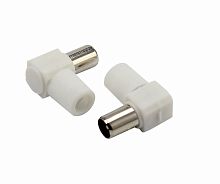 Разъем штекер TV без пайки, белый (05-2041) | код 05.41 | REXANT