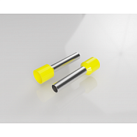 Наконечник кабельный, трубчатый, изолированный, удлиненный, S=6мм, L=26мм, желтый | код 06.600.3027.0 | Wieland