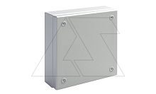 Коробка распределительная EGRAN 200x200x120 (ВxШxГ) с крышкой на 4-ех невыпадающих 1/4 винтах, сталь 1,2мм, RAL7035, IP66 | код EG020212.A | ETA