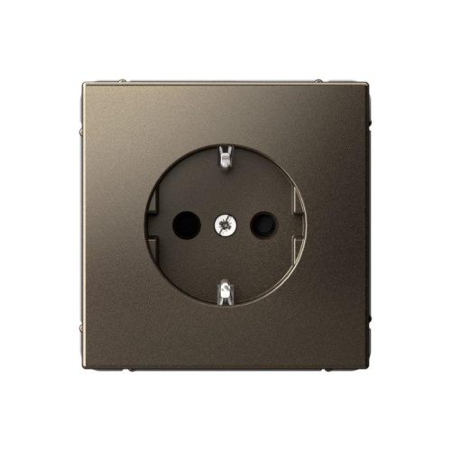 Розетка ArtGallery 16А с заземл. защ. шторки механизм мокко | код GAL000645 | Systeme Electric