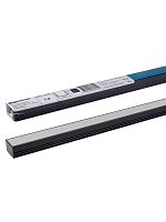 Алюминиевый профиль накладной черный 1612 (1 м), матовый рассеиватель, 2 заглушки, 2 крепежа TDM | код SQ0331-0493 | TDM