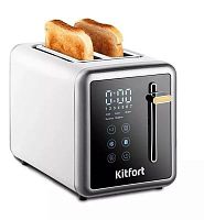 Тостер Kitfort КТ-6079 850Вт серебристый/черный | код 2020937 | KITFORT