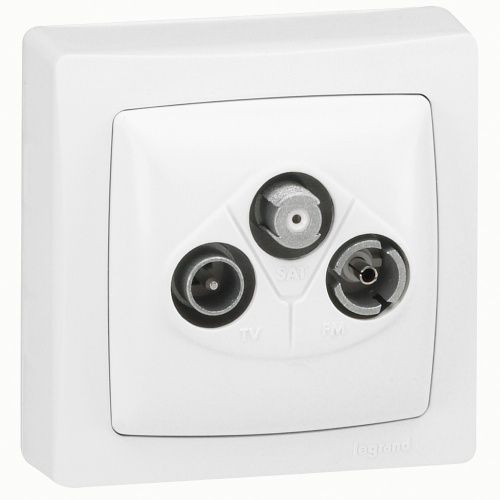 Розетка TV-FM-SAT - серия Oteo - изделия в комплекте - белый | код 086042 | Legrand Розетка TV-FM-SAT - серия Oteo - изделия в комплекте - белый | код 086042 | Legrand