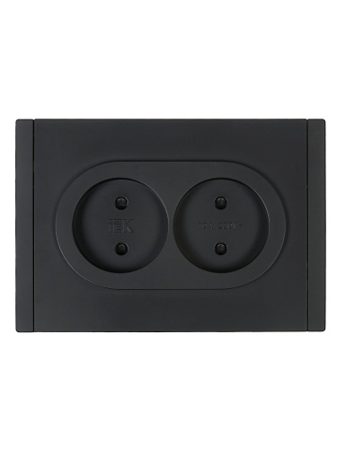 FORTE&PIANO Роз. 2-я без з/к с з/ш б/к 10А FP125 чер. IEK | код FP-R23-10-1-K02 | IEK фото 2