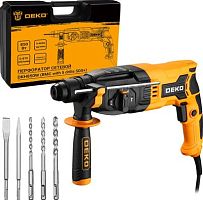 Перфоратор Deko DKH850W патрон:SDS-plus уд.:3Дж 850Вт (кейс в комплекте) | код 1454849 | DEKO