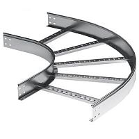 Угол горизонтальный 90 градусов 50x300 R-300, лонжерон 1,5 мм, цинк-ламельный, в комплекте с крепежными элементами и соединительными | код LIC5330KZL | DKC